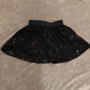 Black sequin mini skirt size M